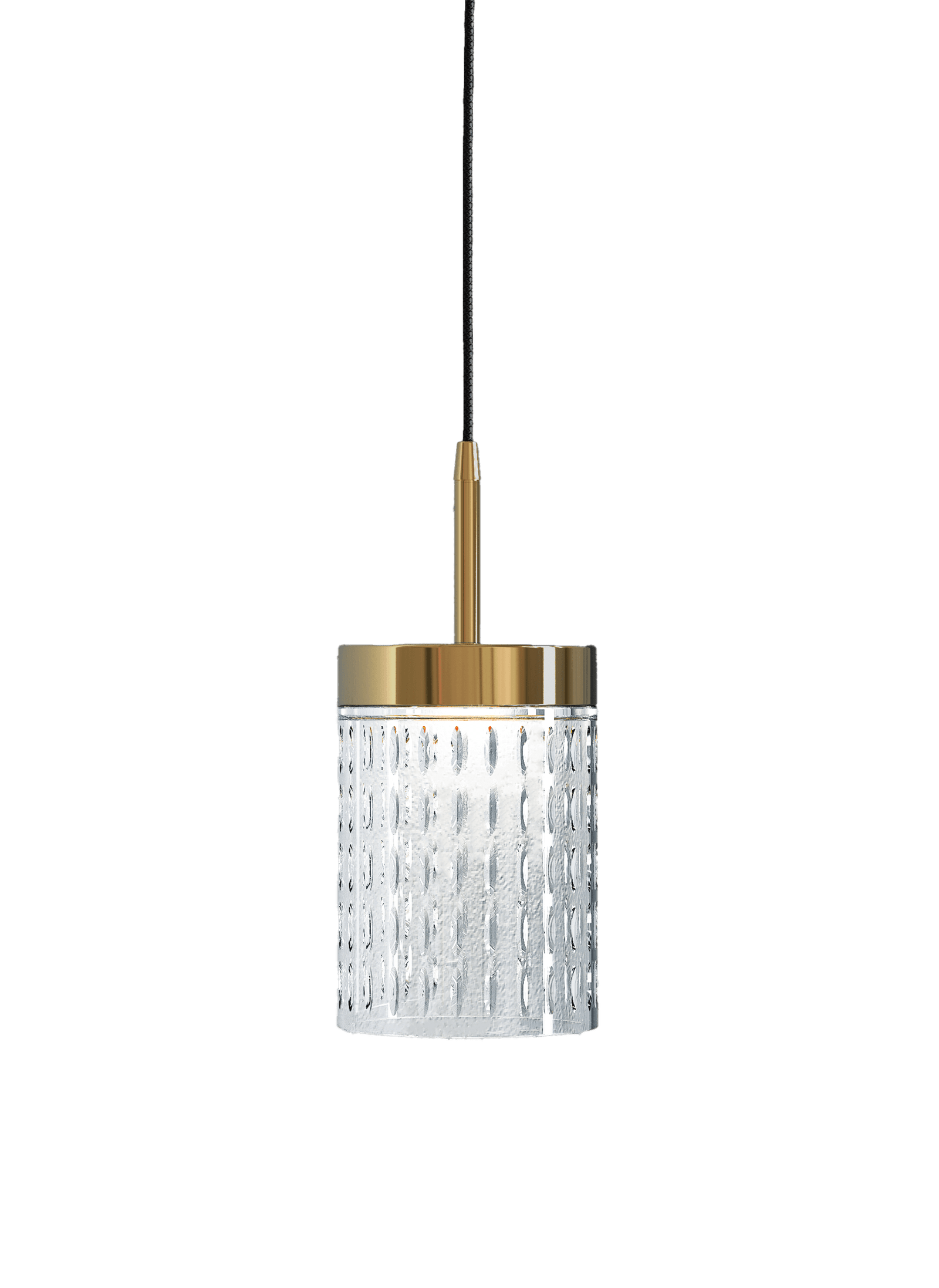 Elegant pendant light with textured glass