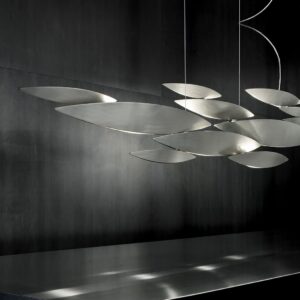 I LUCCI Argentati Small Linear Chandelier by Terzani